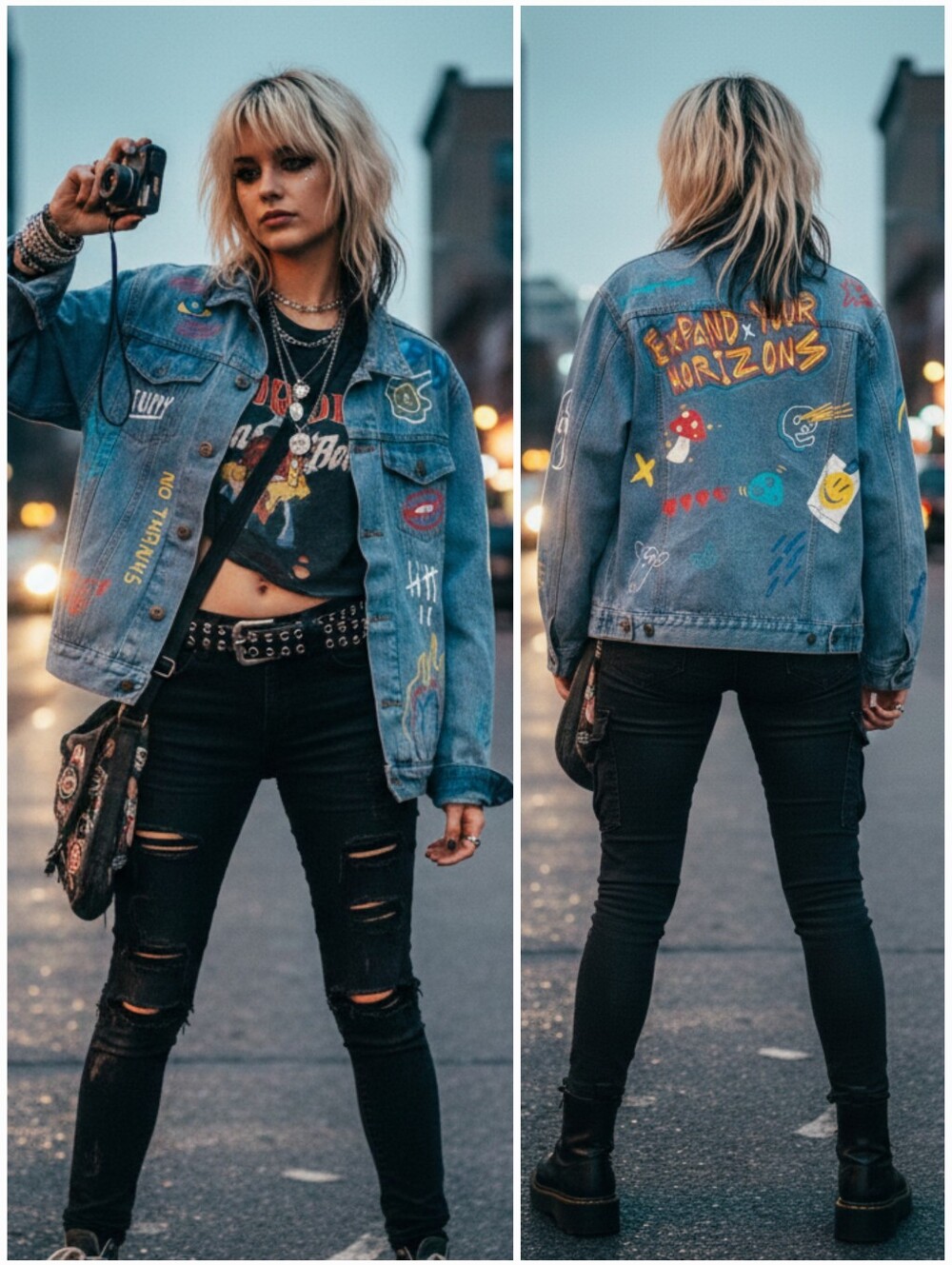 Brooklyn Clothing M 90s Y2K Grunge Indie Sleeze Streetwear Unisex Jean Jacket